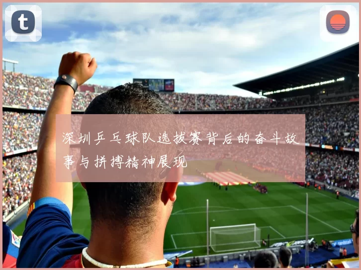 深圳乒乓球队选拔赛背后的奋斗故事与拼搏精神展现